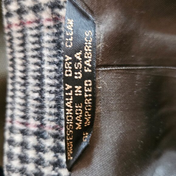 Vintage Garrison Park Sport Coat Mens 44 Houndstooth Camel Hair - Picture 7 of 7